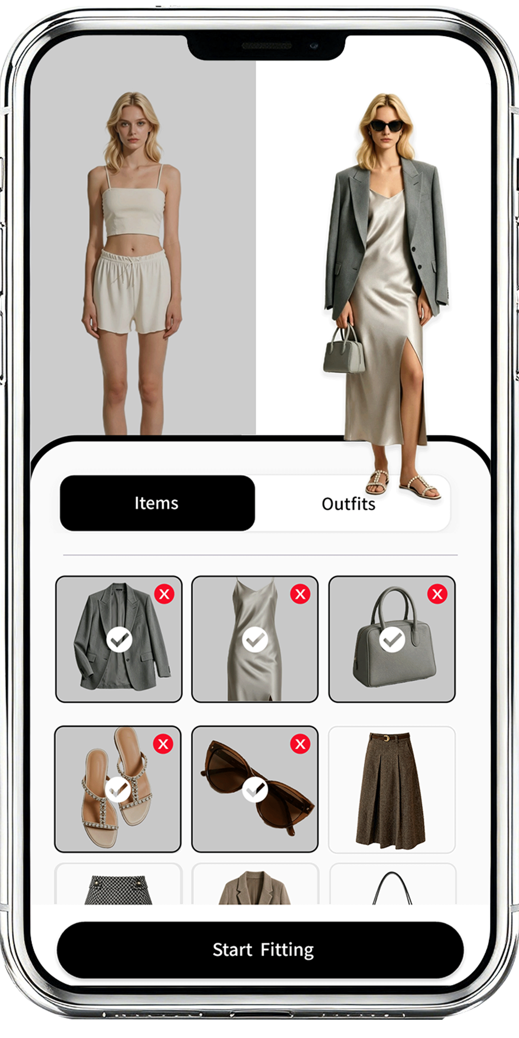 AI try-on screenshot